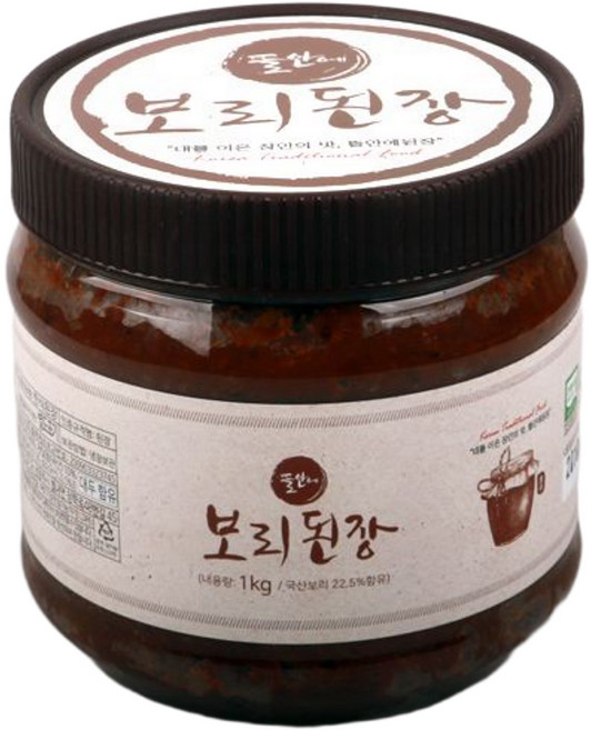 [이순규 전통장] 보리 된장 1kg, 1개