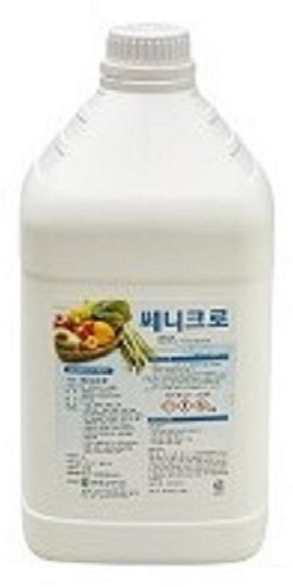 국산 차아염소산 염소 소독제 쎄니크로 차아염소산수 4L 세니크로 써니크로 살균수 소독 주방 살균제 식품용 락스 업소용 소독수 살균 소독액 식기 과일 야채, 1개