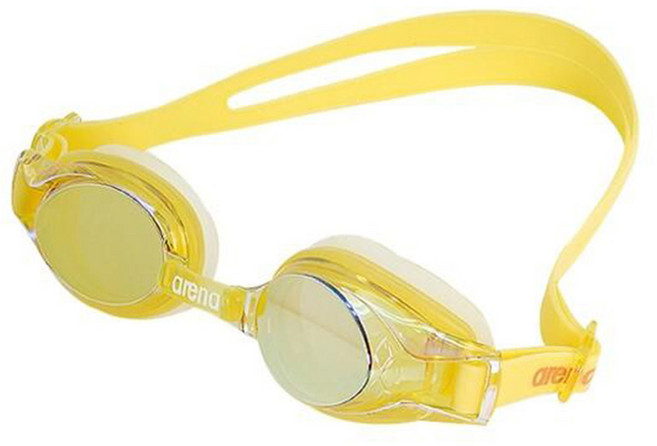 아레나 레인보우 미러 아동 수경 물안경 AGW-390MJ, YEL, 1개