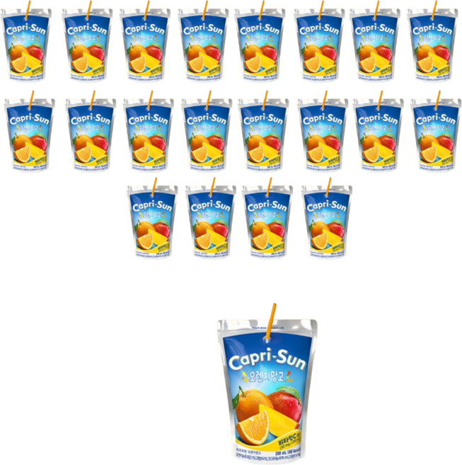 카프리썬 오렌지망고주스, 200ml, 20개
