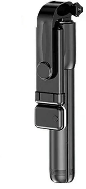 Selfie 스틱 삼각대 확장 가능한 무선 블루투스 원격 휴대용 스마트 폰 삼각대 스탠드 마운트 IOS 안드로이, 02 Black With lamp