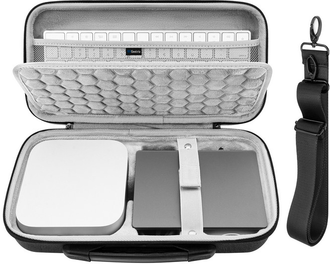 Geekria 하드 여행 케이스 데스크탑 컴퓨터 M4 Pro 칩 케이스와 호환 키보드 마우스 트랙패드 및 액세서리에 적합, 1개