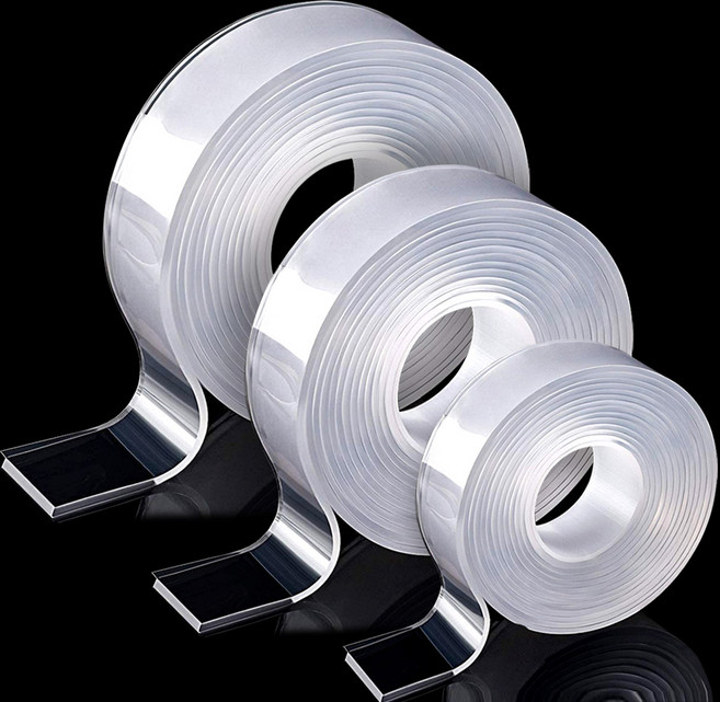 아루아 초강력 나노 실리콘 테이프 양면 투명 못없이 붙이기 매트고정 케이블 전선 정리 접착제, 3M, 1개