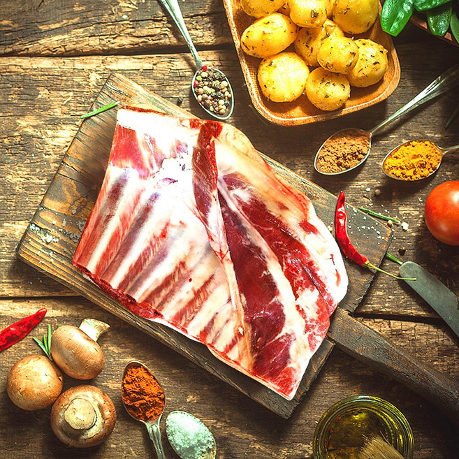 (배터짐) 캠핑가자! 숙성 양고기 모음1kg 양사각갈비 2소스 (일요일&당일발송), 1개, 통 양갈비(플랩)한봉 내외