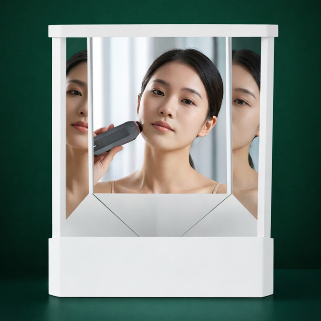 리치모어 무반전 거울 비대칭 확인 진짜내얼굴, 화이트