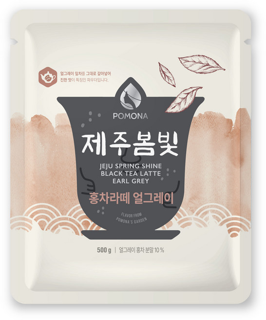 포모나 제주봄빛 파우더 홍차라떼 얼그레이, 500g, 2개