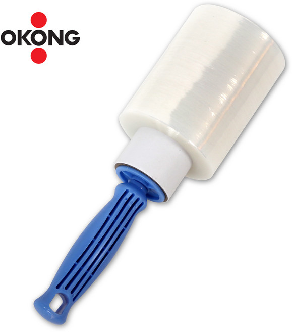 오공 미니 핸드랩 스트레치필름 공업용랩 포장랩 랩핑기 SET, 미니핸드랩 SET (리필+손잡이), 1개