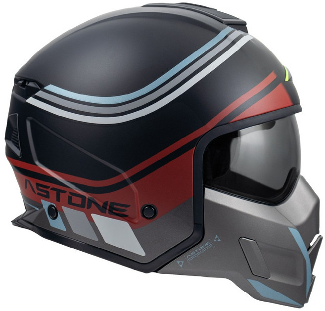 ASTONE SK6-VA2 全罩安全帽 可拆洗內襯 透氣通風 輕量化設計, 平黑/紅