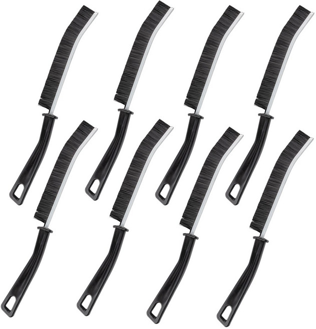 퓨어미즈키 초슬림 다용도 틈새 만능 브러쉬 청소솔, 8개, 블랙