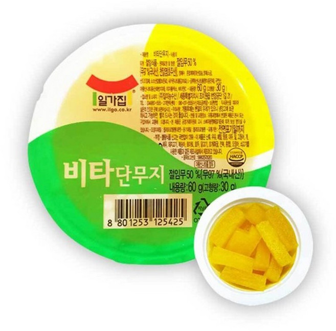 일가집 비타 꼬마 단무지, 120개, 60g