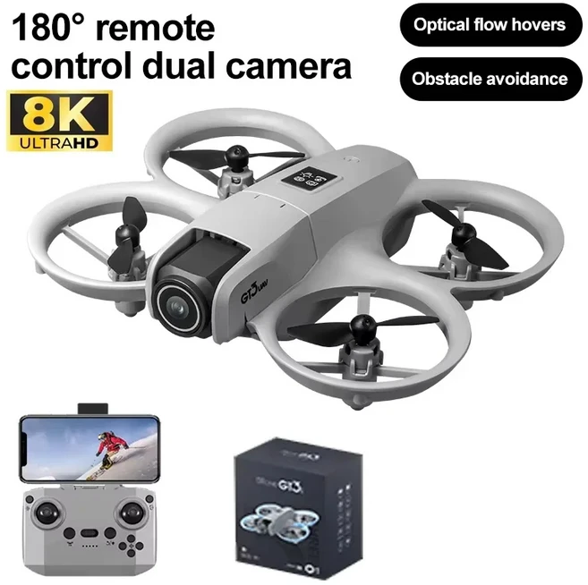 2025년 신형 GT3 MAX 드론 8K HD 43인치 리모컨 헤드리스 모드 헬리콥터 360 ° 플립 쿼드콥터 장난감 미니, 02 GT3 NORMAL