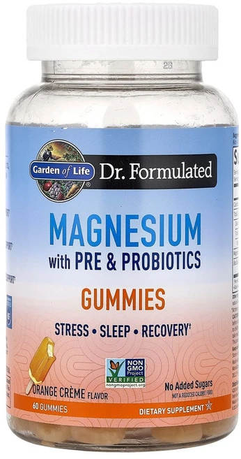 가든오브라이프 마그네슘 프리바이오틱 프로바이오틱 함유 오렌지 구미젤리 60개, 1개, 60정 - 쿠팡