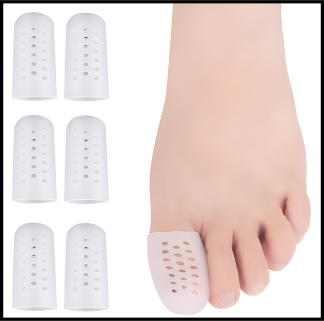 화이트 발가락 보호 골무, 1세트
