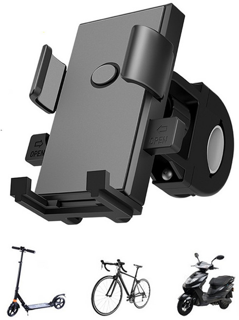 타즈샵 360 휴대폰 거치대 자전거 오토바이 흔들림없는 충격흡수, 1개, 360거치대 블랙