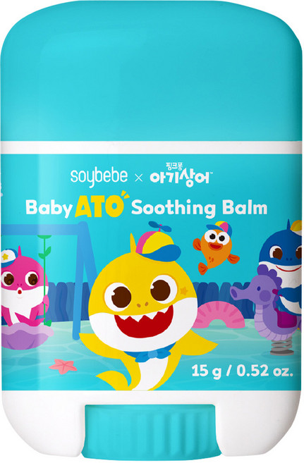 소이베베 베이비 아토 수딩밤 (핑크퐁) 보습 멀티밤 아기 스틱, 1개, 15g