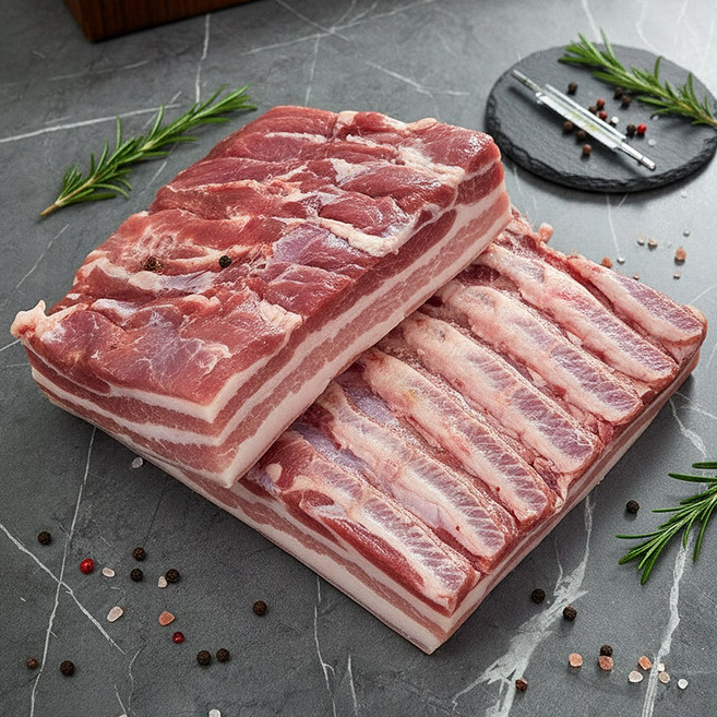 냉동 통삼겹 돼지고기 대용량 삼겹살 원육 5kg, 1개