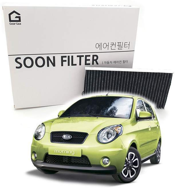 기어가 숯 알갱이 활성탄 뉴 모닝 구형 에어컨필터, 뉴모닝 (04~10년) K01L, 1개