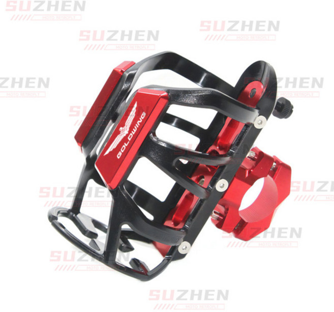 오토바이 물병 음료 컵 홀더 알루미늄 골드 윙 1800 1500 1200 Goldwing GL1800 GL 1800, [08] 빨간