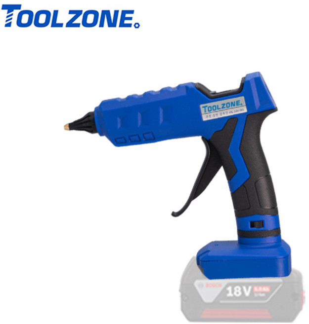 툴존 무선 충전 글루건 HG-100 핫멜트 디월트 마끼다 보쉬 밀워키 호환, 툴존 HG-100BO 보쉬호환, 1개