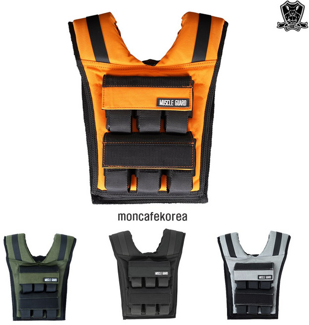 (몬카페코리아) 중량조끼 웨이트 크로스핏 조끼 중량 베스트 무게조절 weight vest, 12kg, 그린