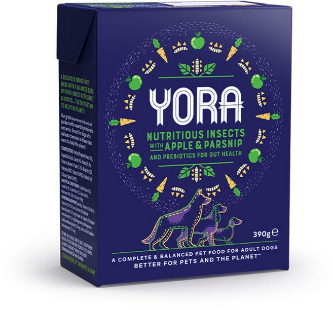 YORA 蟲蟲派(犬) 蘋果&歐洲防風草 新型態蛋白質 無穀 低過敏, 1個, 390g, 蘋果, 歐洲防風草
