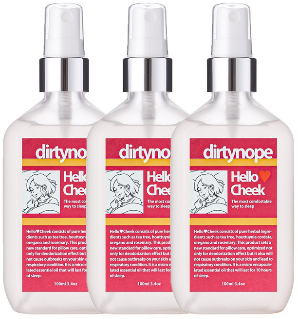 더티노프 헬로치크 필로우스프레이 로즈페탈 필로우미스트 섬유탈취제 룸스프레이 섬유향수 100ml, 3개