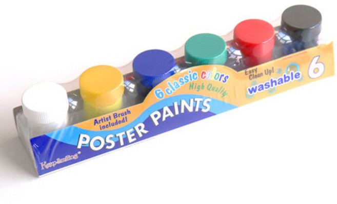 포스터물감 칼라 6색 세트 / 미술재료 채색용품 그리기