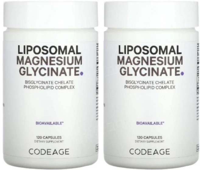 코드에이지 리포좀 리포조말 마그네슘 글리시네이트 120캡슐 2개 리포소말 Magnesium, 120정 - 쿠팡