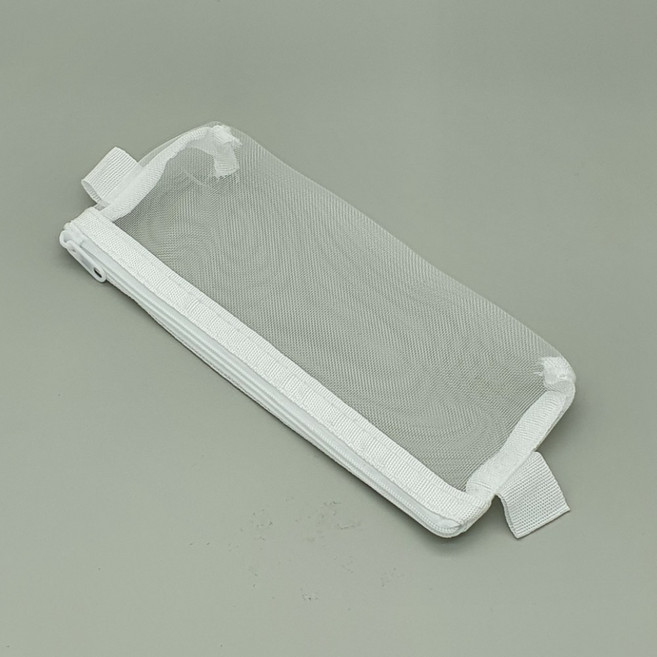 불꽃마켓 투명 망사 메쉬필통 파우치 소형 화이트 대학생필통 고등학생필통