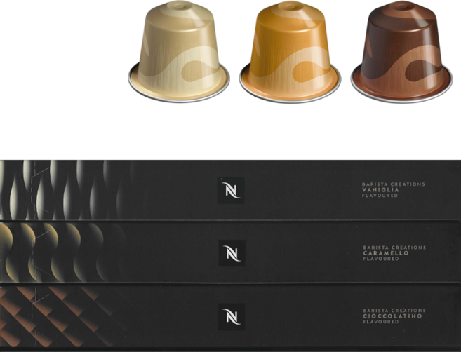 네스프레소 바리스타 바닐라향 캐러멜향 초콜릿향 3종 세트, 5g, 3박스, 10개입