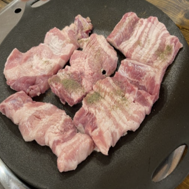 박포갈비 1kg / 수작업 포뜬 삼겹살갈비 캠핑갈비 캠핑고기 수제뼈삼겹 양념갈비 구이갈비 돼지고기