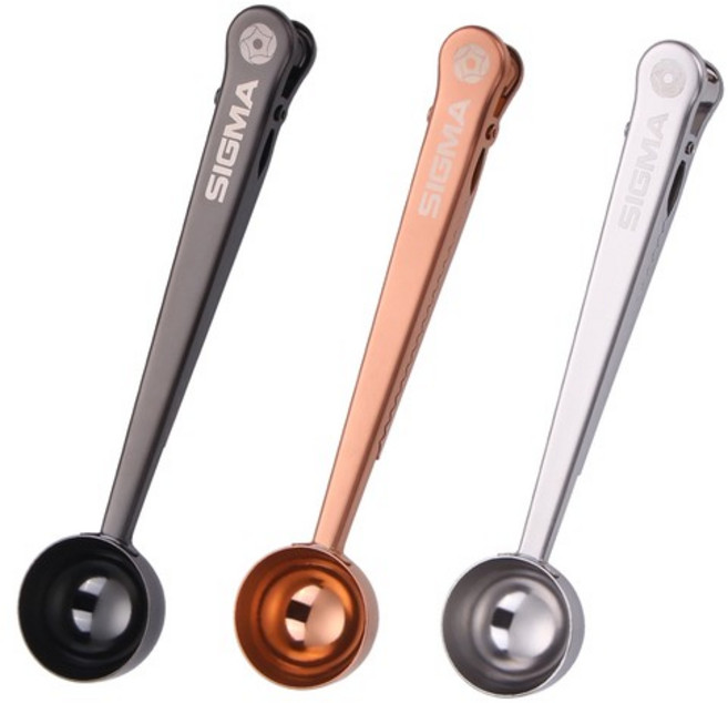 스테인레스 커피스푼 집게 원두 계량 베이킹 클립 7g 실버 로즈골드 블랙 3종, 1개