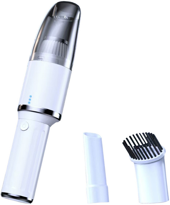 차량용청소기 무선 대흡인력 휴대용 소형 청소기 집에서 자동차와겸용, 흰색