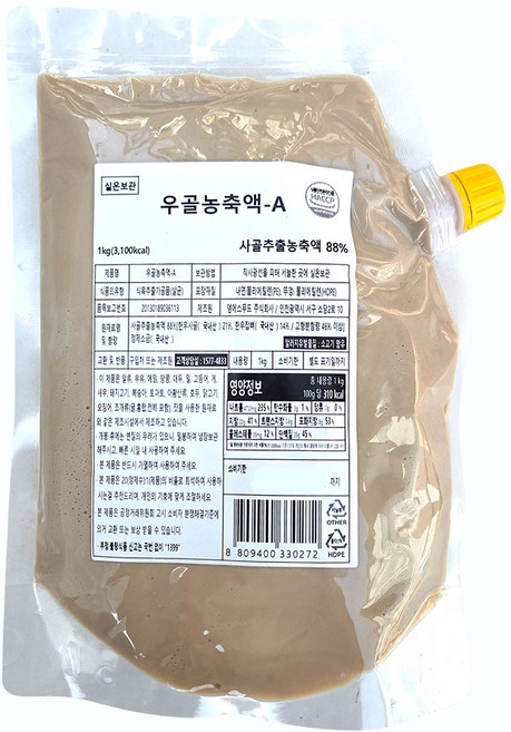 새마원 한우 사골농축액-A 1kg 우골 엑기스 육수 진액, 1개