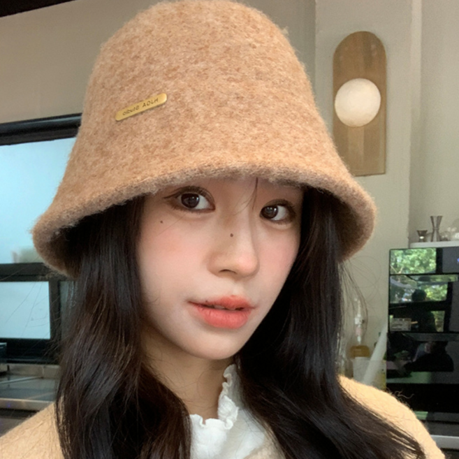 ON US 여성 모자 양모 털모자 버킷햇 벙거지 중년여성 엄마 울