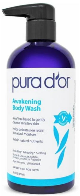 PURA D'OR 퓨라 도르 어웨이크닝 바디 워시 473ml, 1개 - 쿠팡