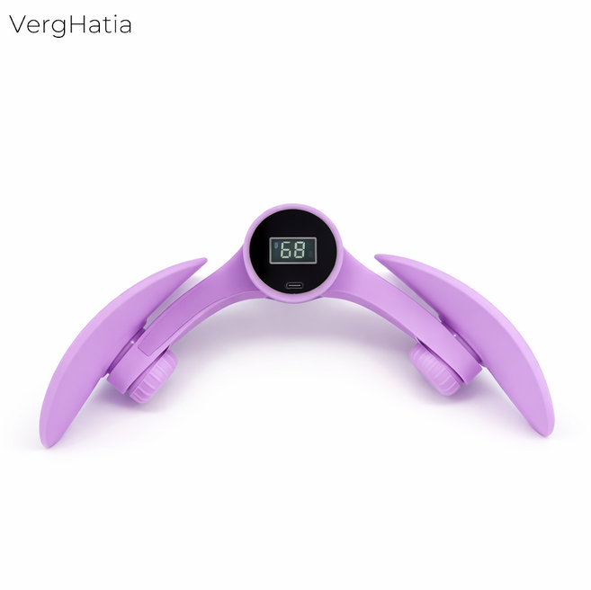 VergHatia 허벅지 내전근 운동 기구 케겔 홈트 힙업 괄약근 강화기 장력조절, 1개, 퍼플