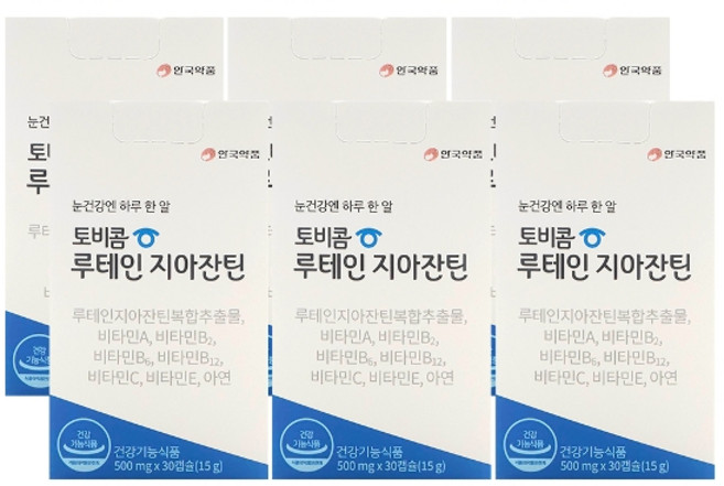 토비콤 루테인 지아잔틴, 30정, 6개