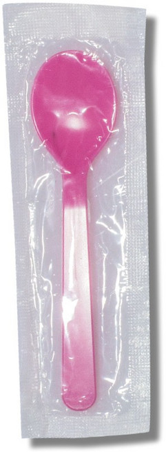 12cm 핑크 아이스크림 스푼 개별포장 500개입 일회용수저 플라스틱 스픈, 1개, 500개