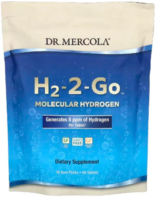 닥터머콜라 H2-2-Go 멀레큘러 하이드로진 타블렛, Dr. Mercola, H2-2-Go, 분자 하이드로젠, 1개, 60정 - 쿠팡