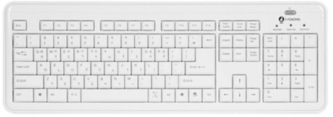 아이락스 펜터그래프 슬림형 USB 키보드, KR-6170, 화이트, 일반형