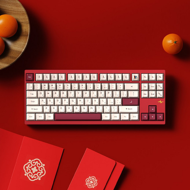 [국내정품] WOB CRUSH80 풀 알루미늄 유무선 블루투스 게이밍 기계식 키보드 극지해축, 레드, 제조사축