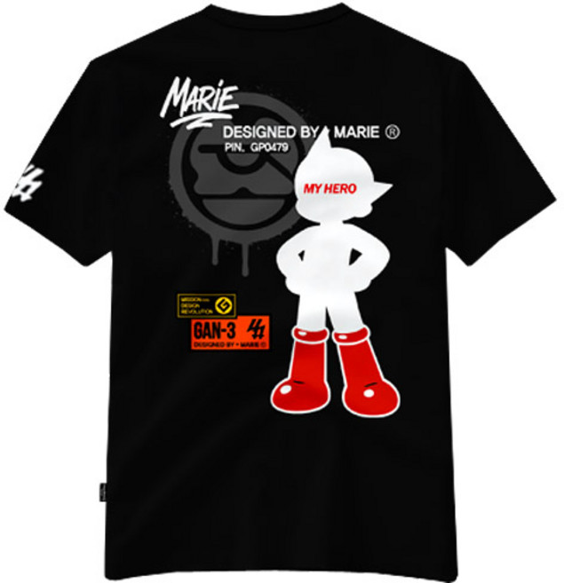 간쓰리 더히어로 국내생산 디자이너 반팔티