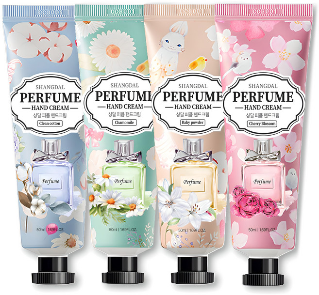 샹달 퍼퓸 핸드크림 50ml 4종 세트, 200ml, 1개