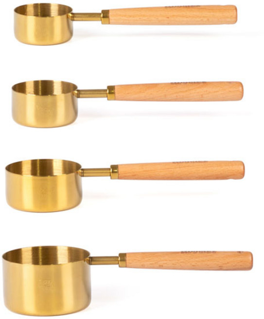 힘멜 스텐 티타늄코팅 미니소스팬 계량컵 4P 골드, 250ml, 1개