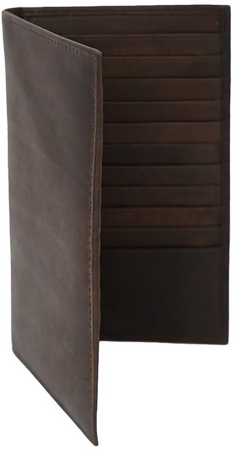 AG 지갑 남성 u2019s 롱 가죽 u2013 슬림 RFID 이중폴드 20개의 카드 슬롯 ID 창 및 2개의 지폐 수납 공간 소프트 소가죽 신용 홀더 데일리 캐리 블랙