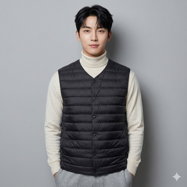 스파오 SPAO 씬라이트 남자 경량 패딩 조끼 베스트 패쪼
