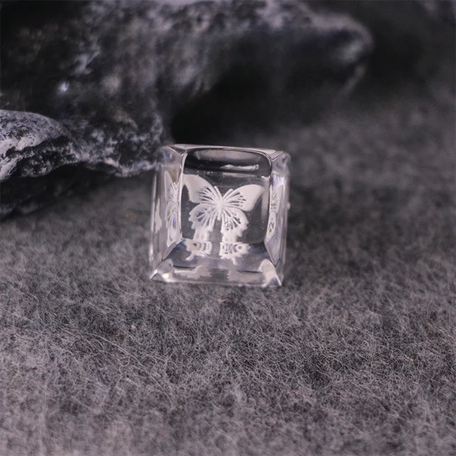 맞춤형 수제 나비 키캡 송진 반투명 SA 높이 기계식 키보드 게임 액세서리 MX 스위치 선물, 02 White