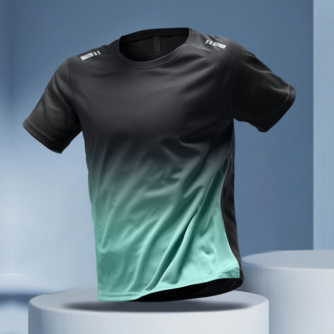 POMTOR 남성용 여름 속건 초경량 스포츠 티셔츠