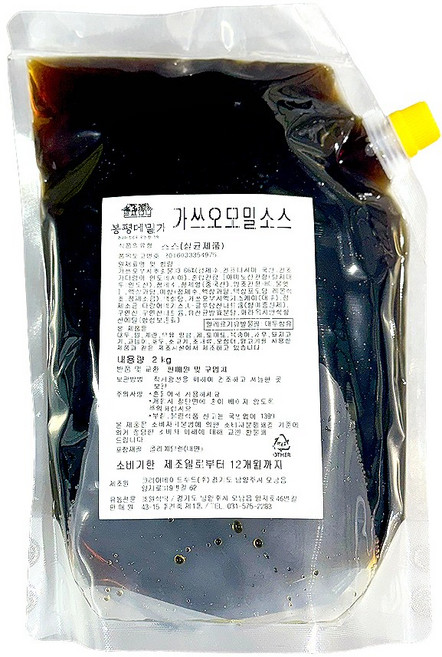 봉평메밀가 쯔유 소스 업소용 전문점용 냉모밀 판모밀 소바, 1개, 2kg
